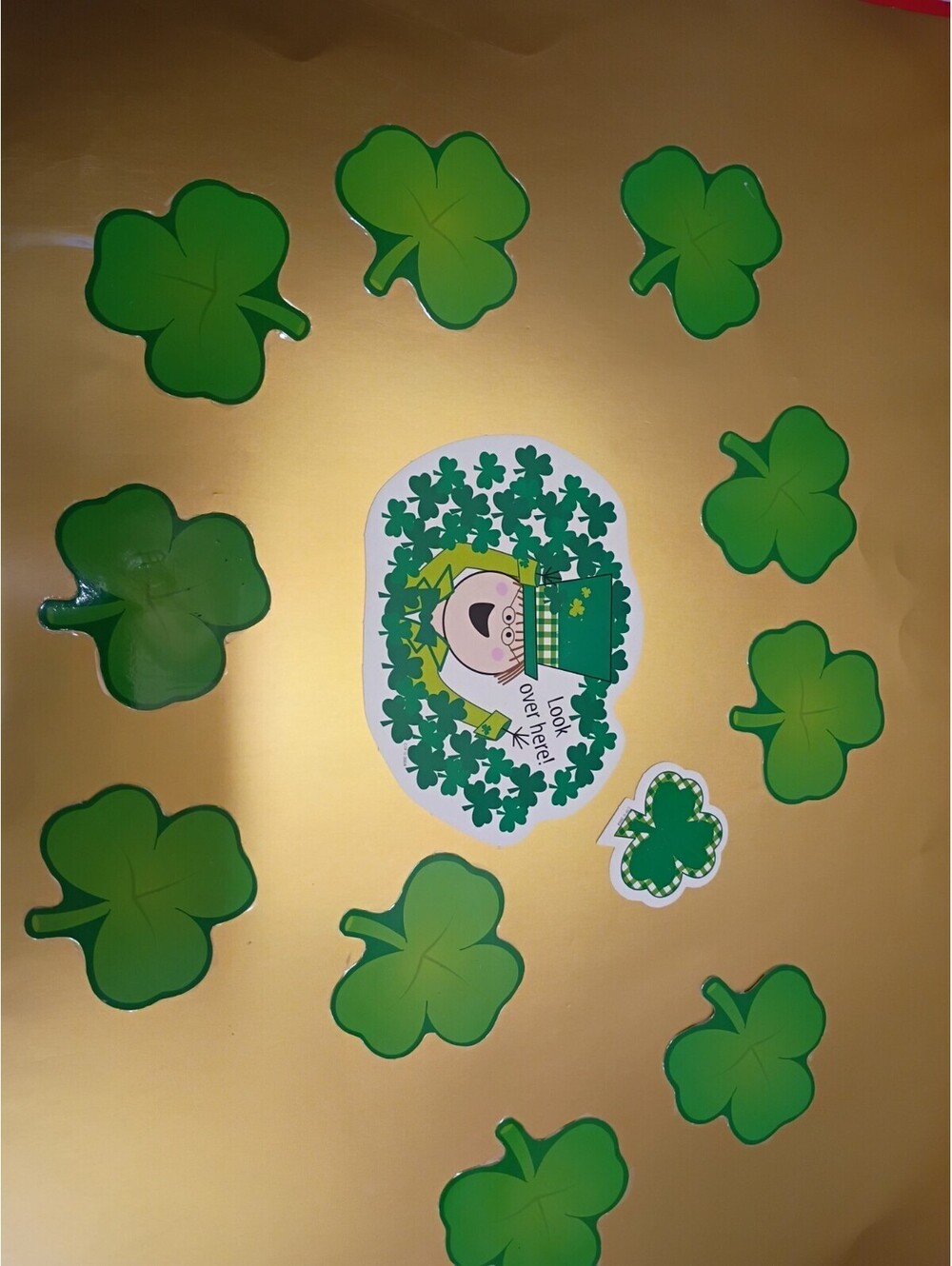 Vintage 2004 Lot Of 12~Creative Teaching Press CPT Leprechaun Shamrocks Cutouts